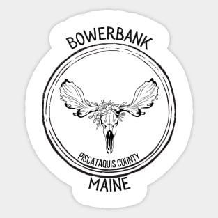 Bowerbank Maine Moose Sticker